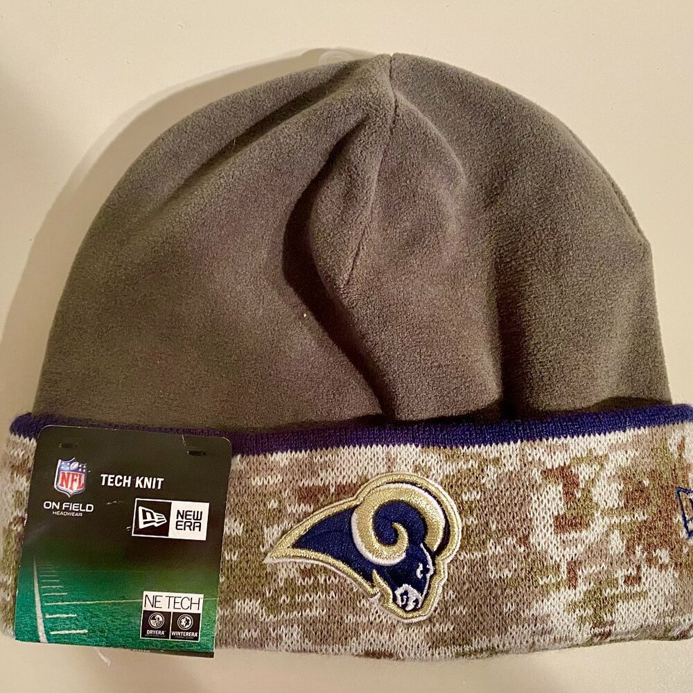 RARE 100% New Era 2014 Los Angeles St. Louis Salute To Service Knit Hat Sport